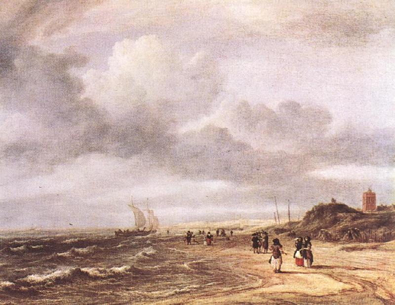 RUISDAEL, Jacob Isaackszon van The Shore at Egmond-an-Zee  d